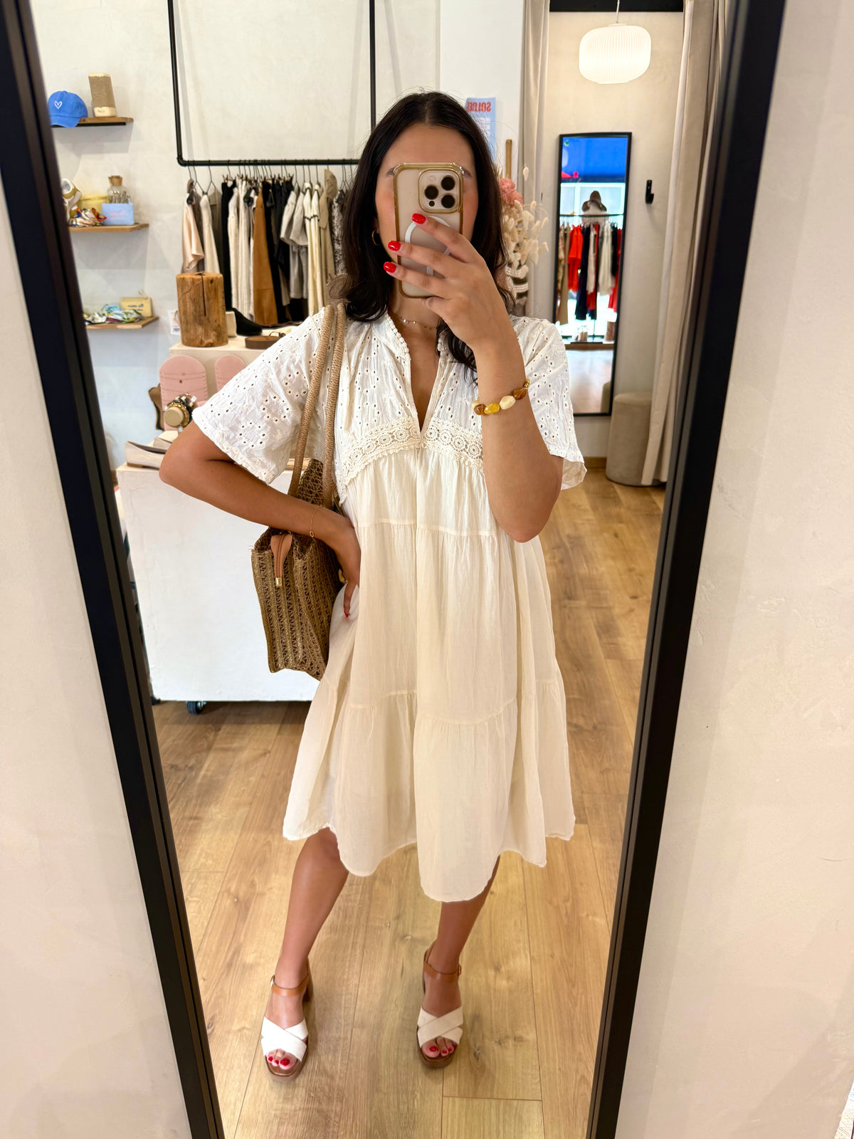 Robe broderie écru - Adele