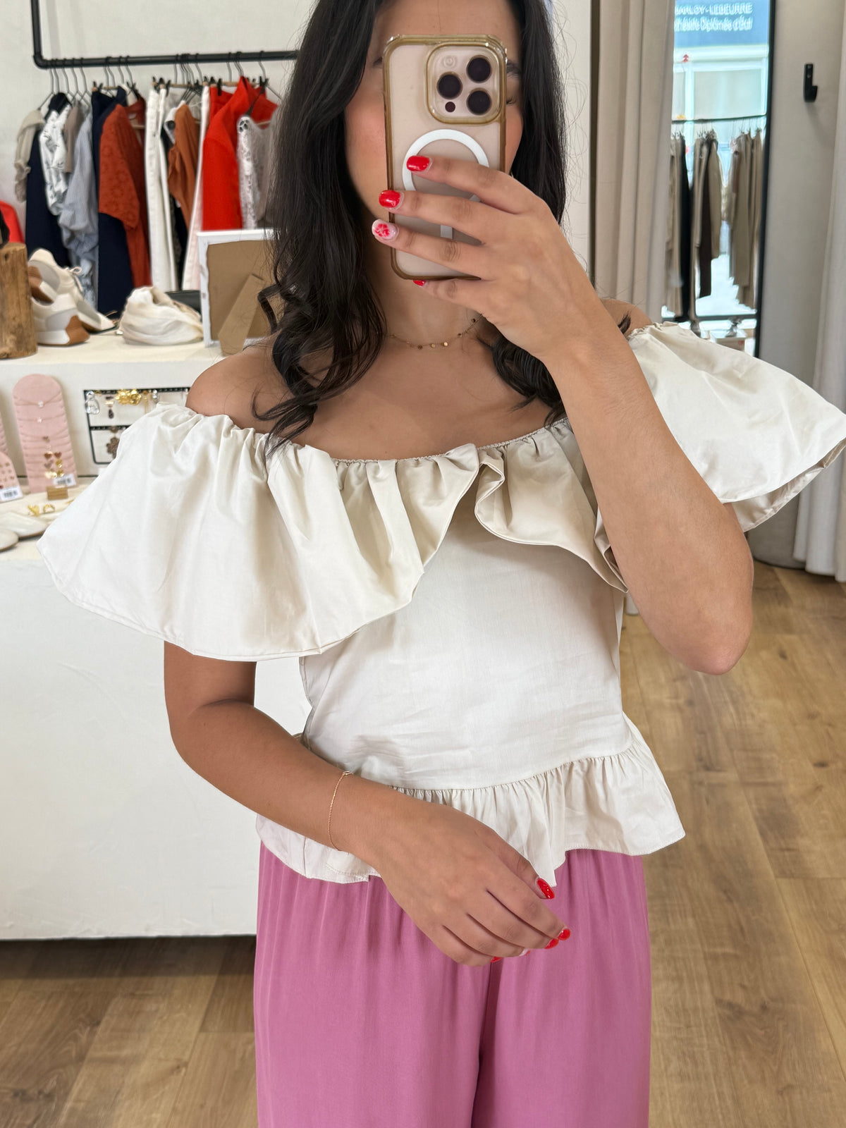 Haut beige - Zelia