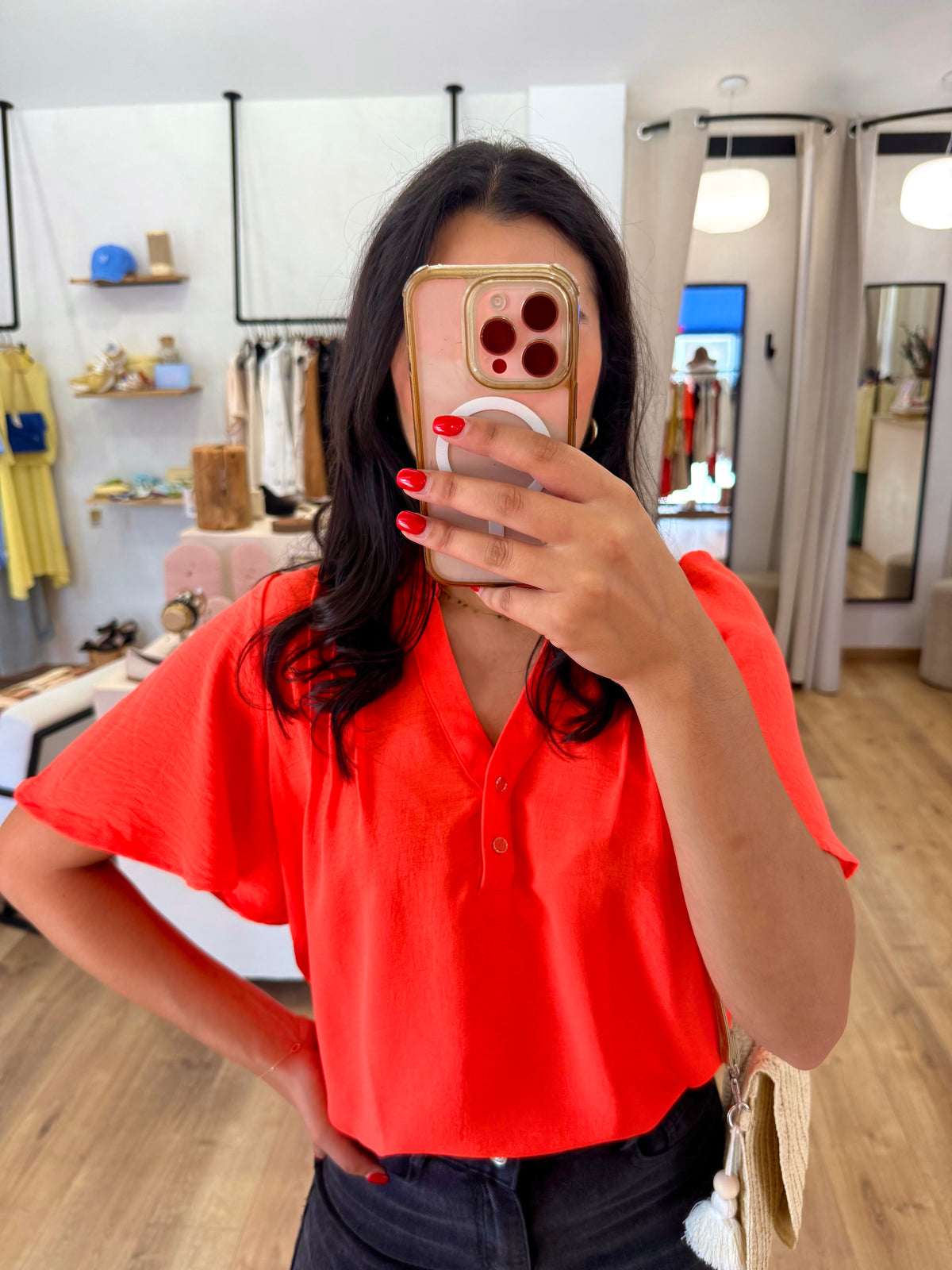 Blouse corail - Léna