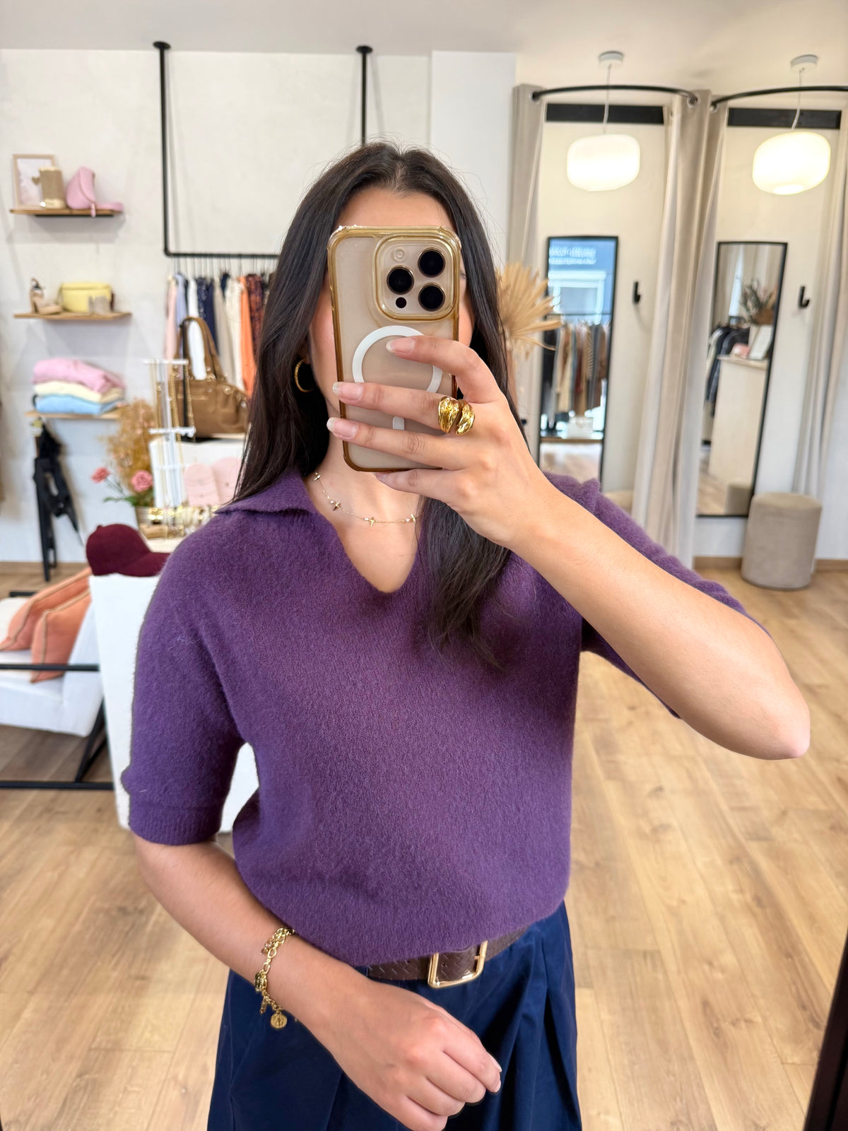 Pull alpaga prune - Emma