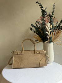 Sac cuir daim beige - Bowling