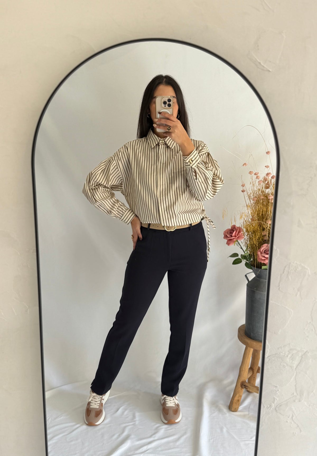 Chemise rayure choco - Nadège