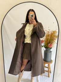 Manteau long coffee - Lio