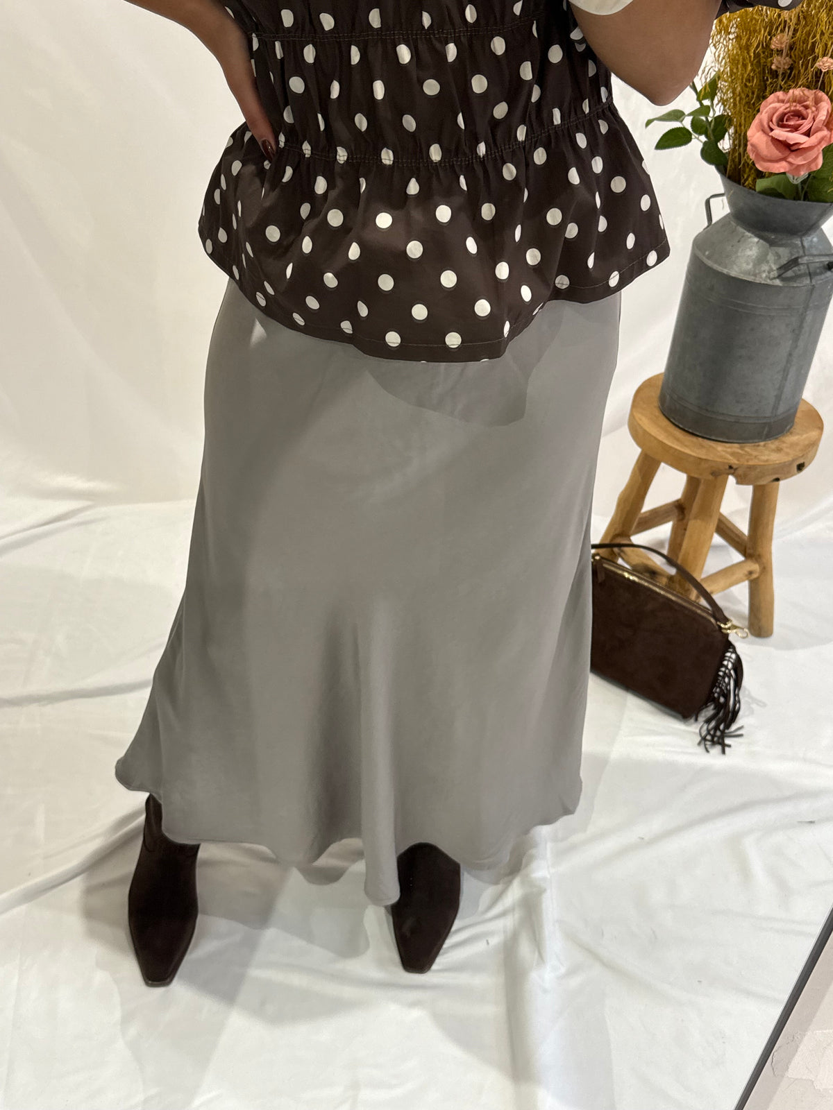 Jupe fluide champagne - Iris