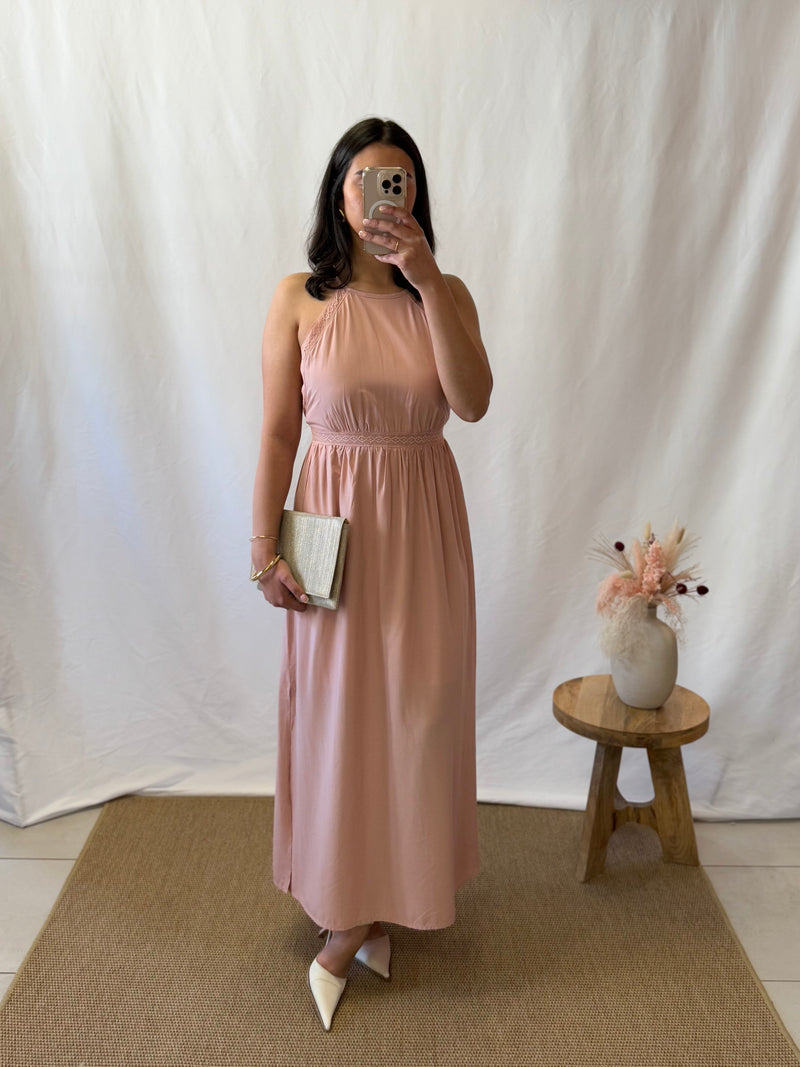 Robe longue rose - Inès