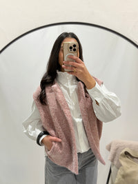 Gilet rose poudré  - ASTHER
