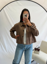 Veste courte suédine - Brown