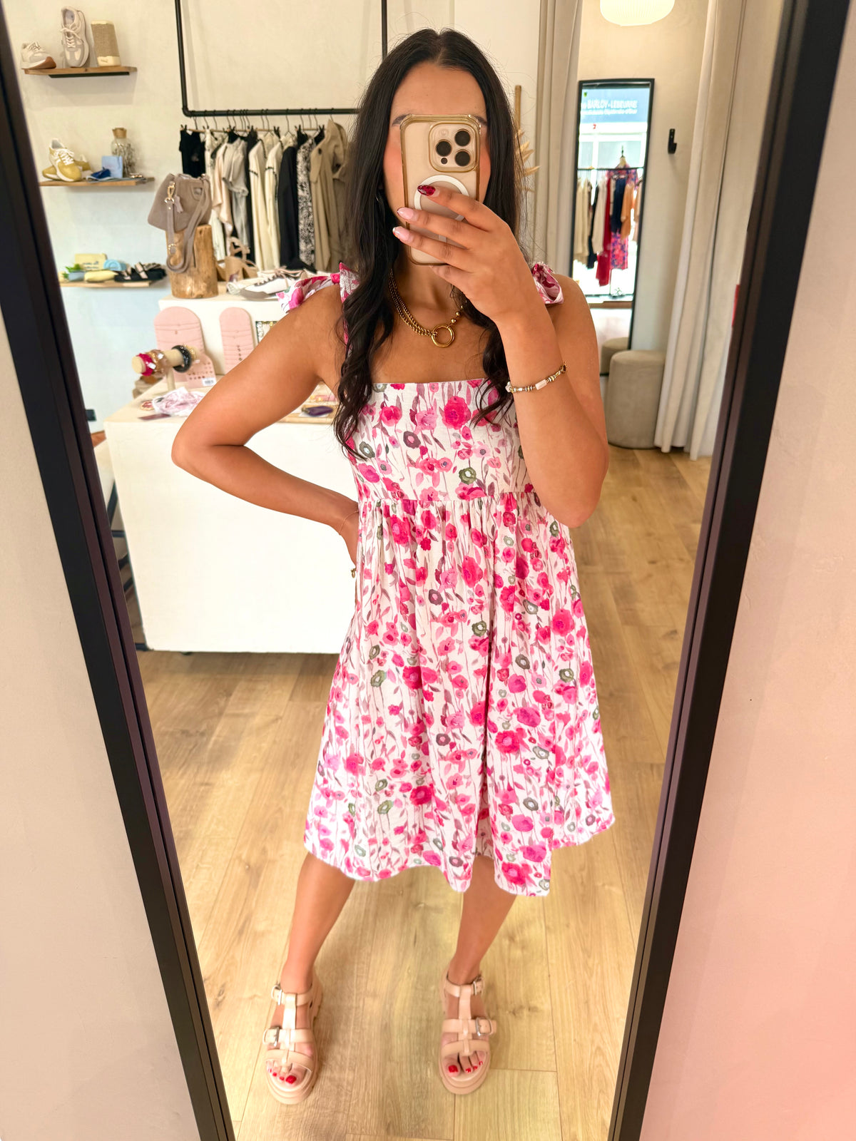 Robe Motifs Fushia - Romy