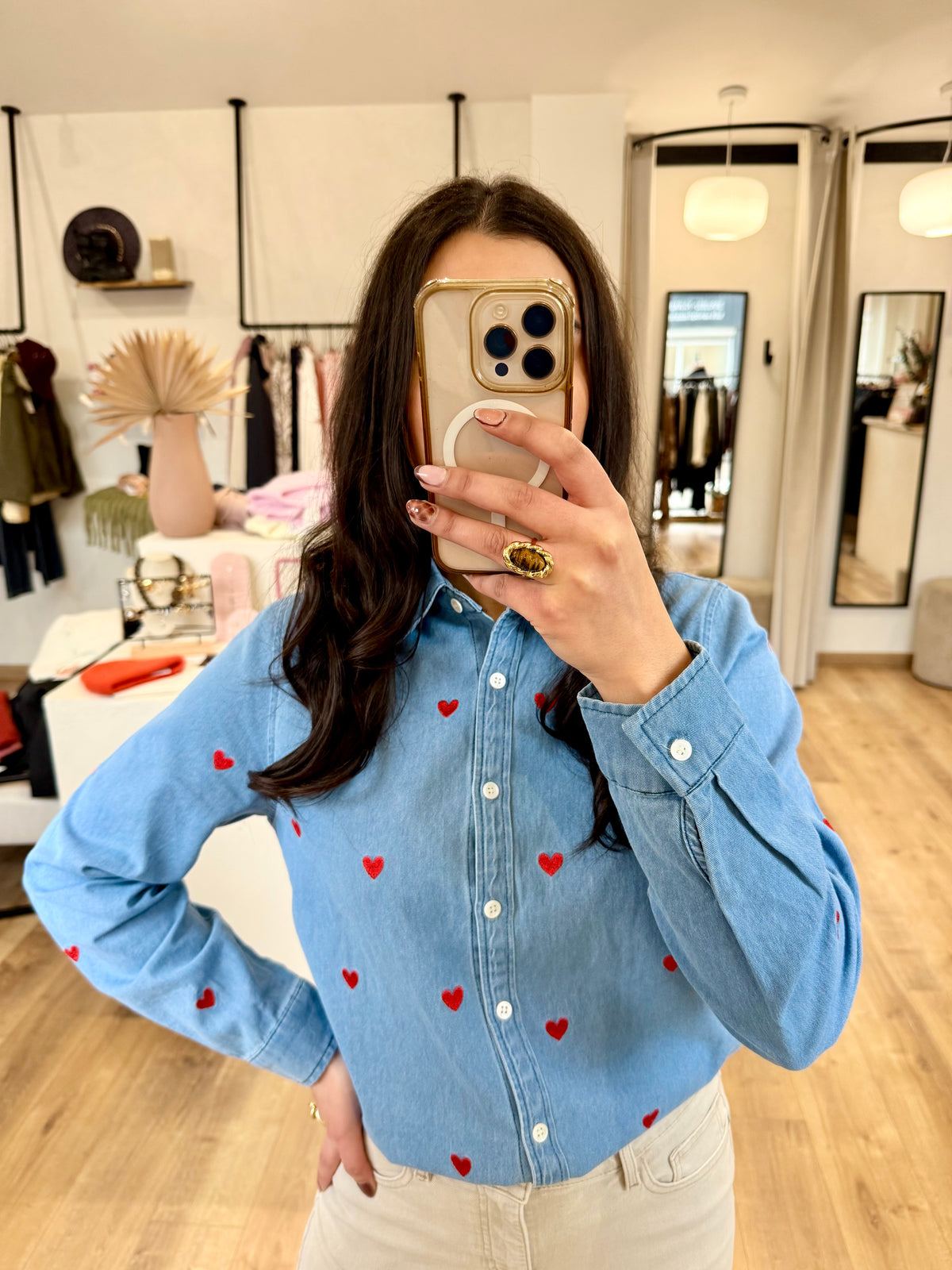 Chemise jeans - Cœur