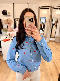Chemise jeans - Cœur