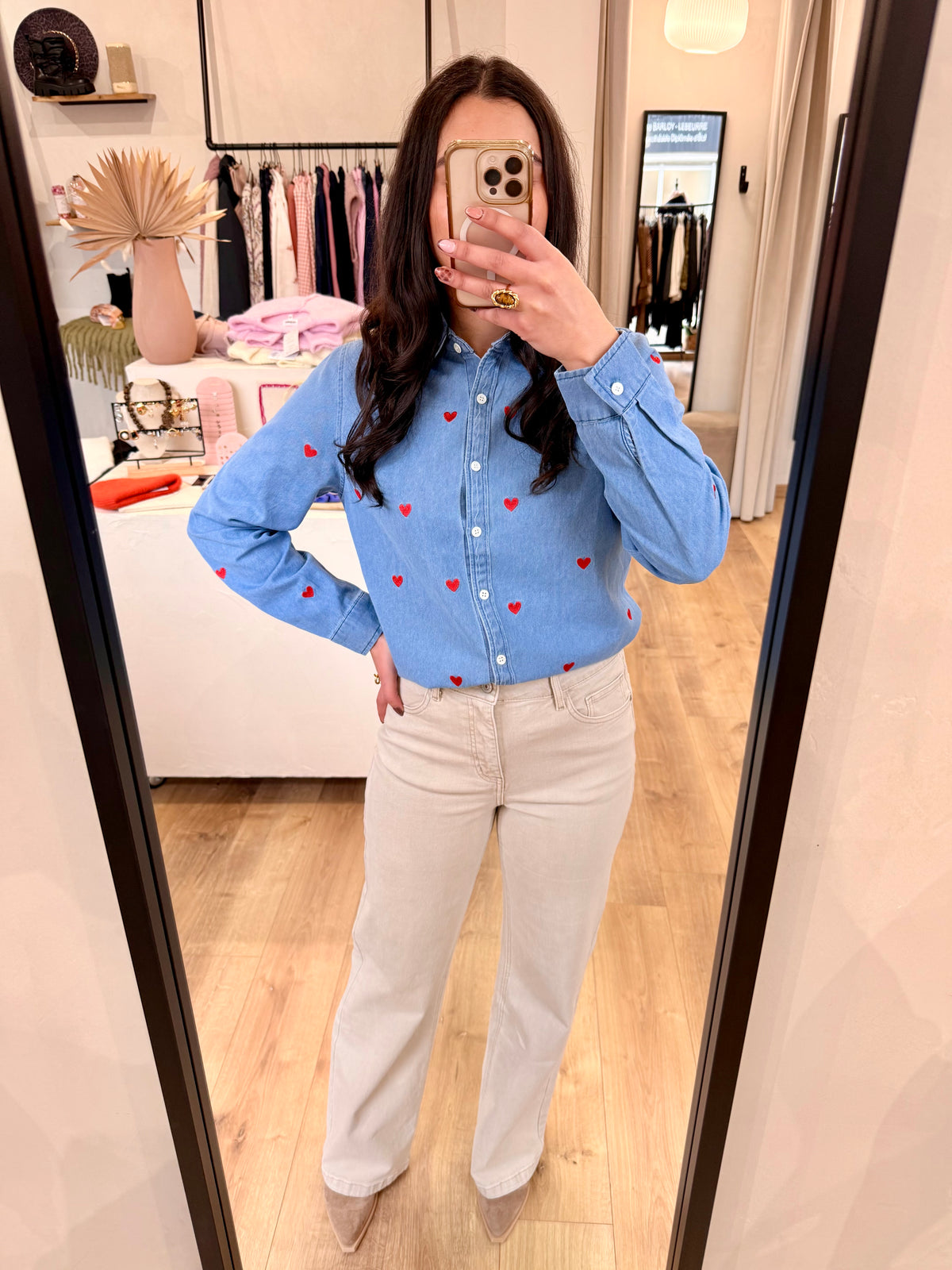 Chemise jeans - Cœur
