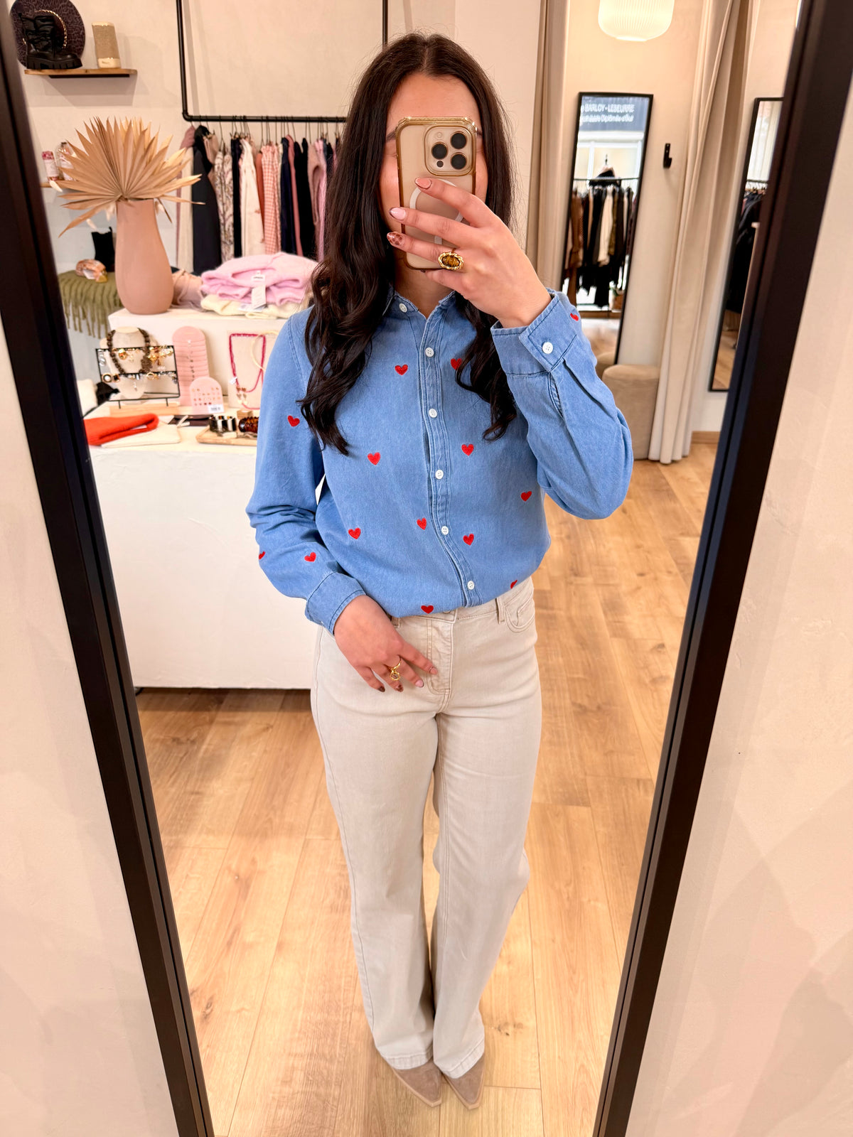Chemise jeans - Cœur