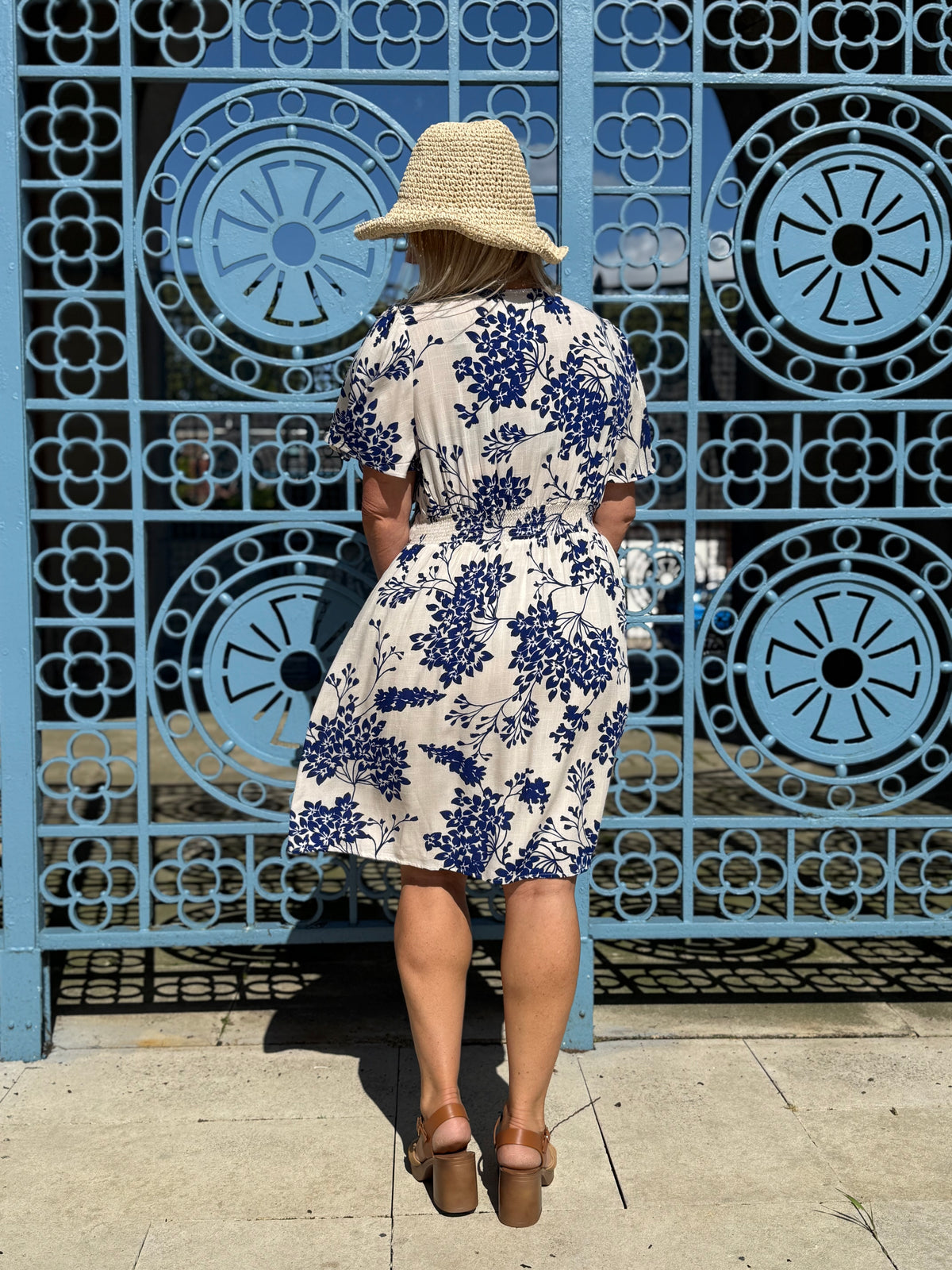 Robe courte motifs blanc - Agathe