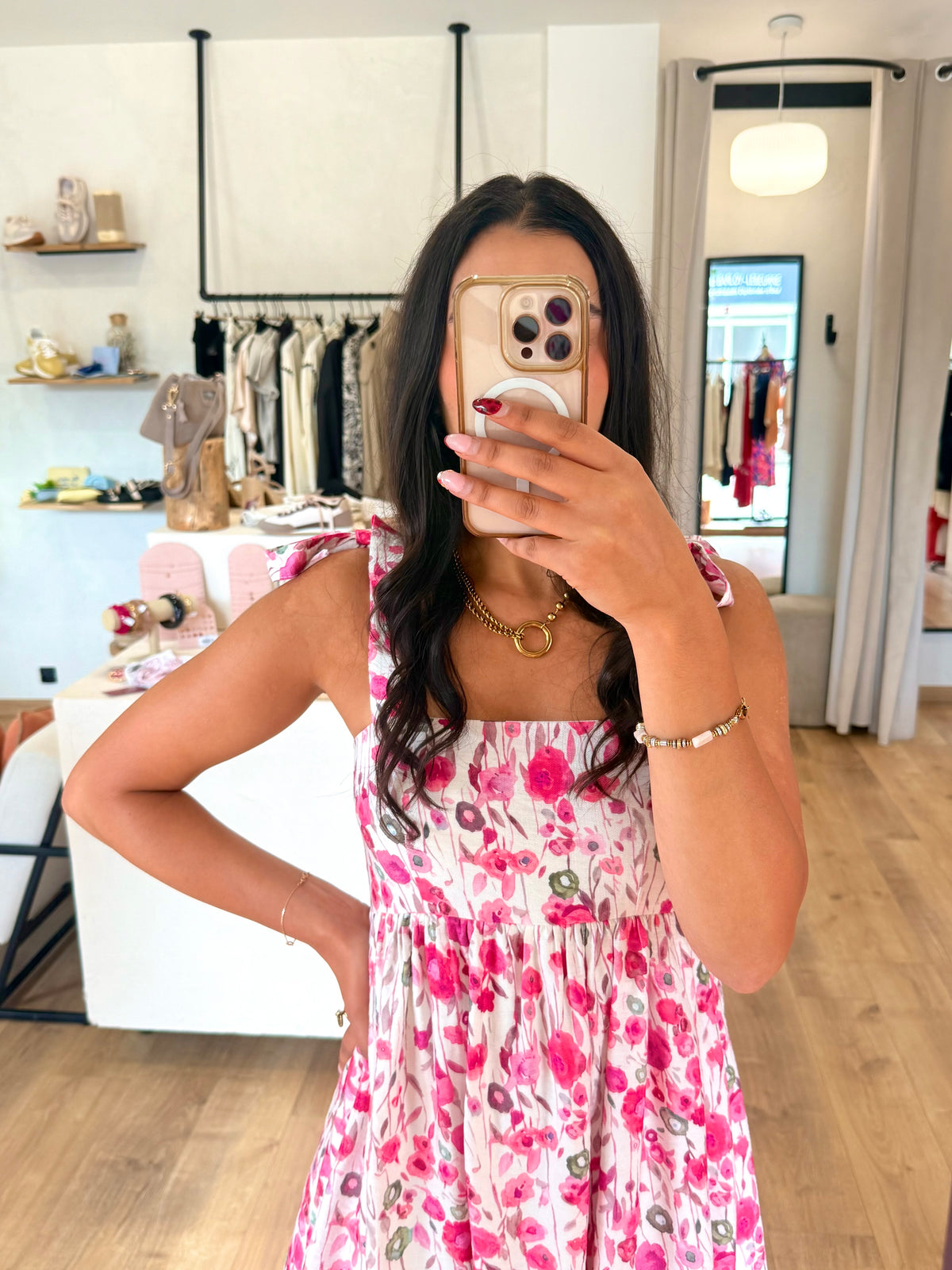 Robe Motifs Fushia - Romy