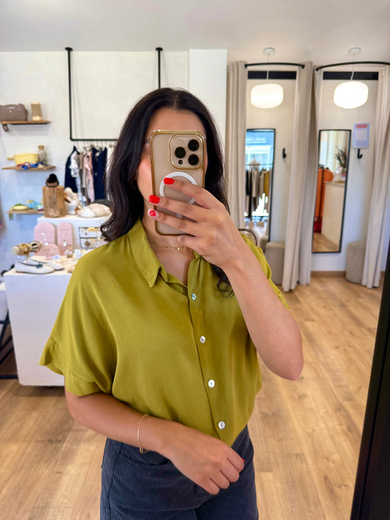 Blouse olive - Emilie