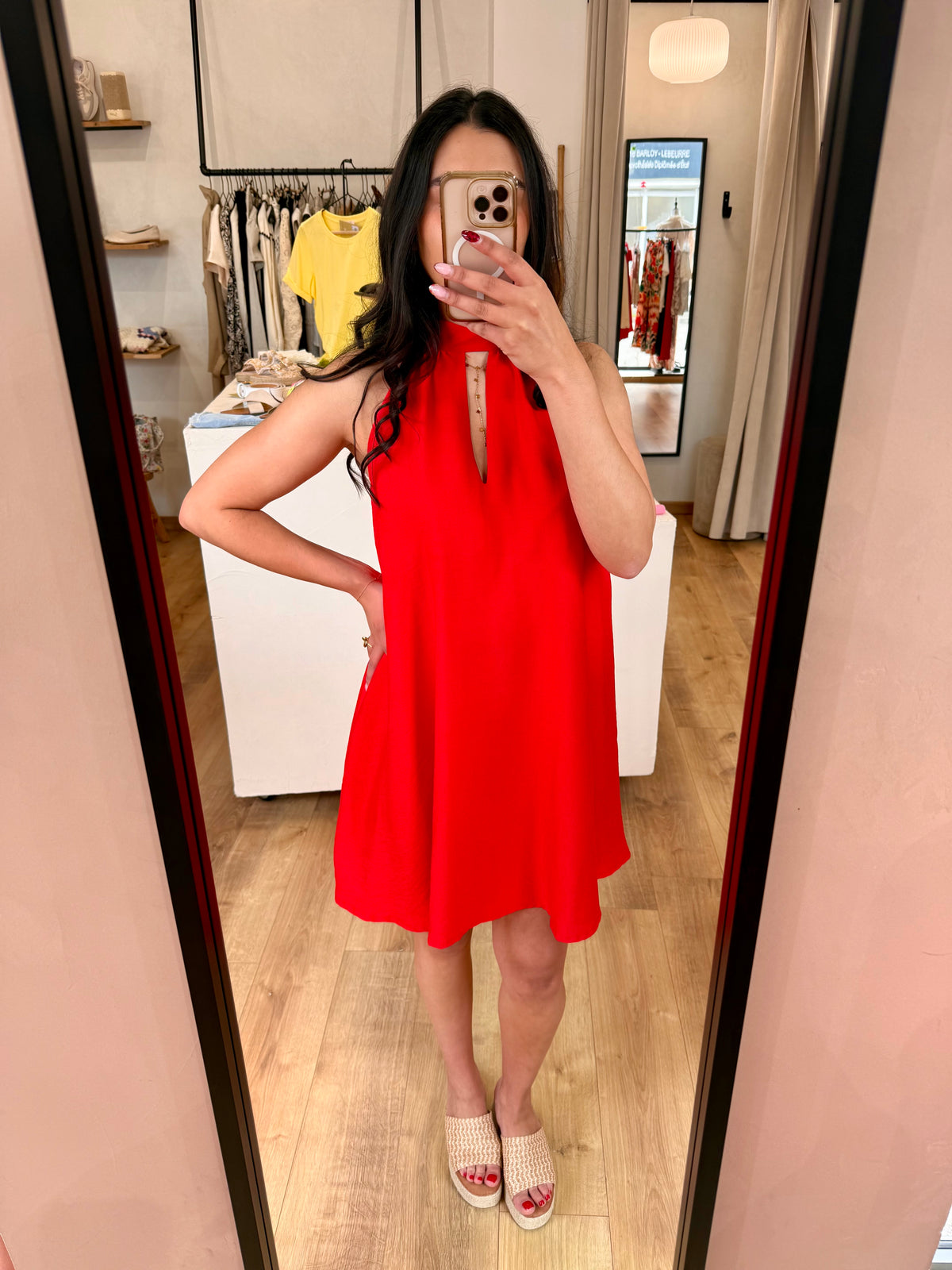 Robe courte rouge - Lina