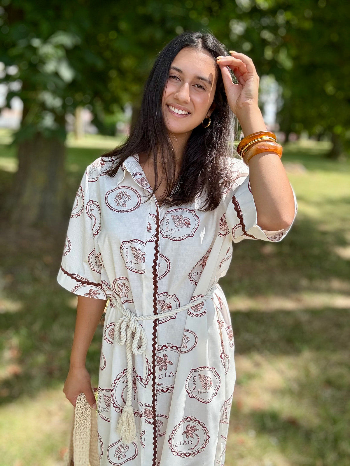 Robe longue motifs - amandine