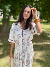 Robe longue motifs - amandine