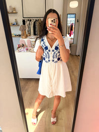 Robe Motifs Bleu - Juliette