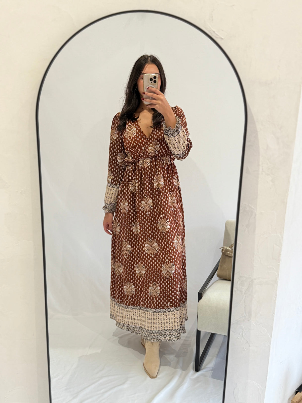 Robe longue café - Léa