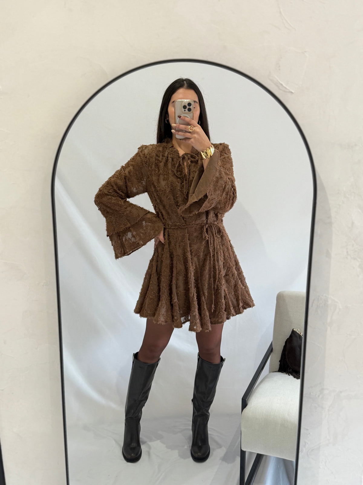 Robe plumetis choco - Camilia