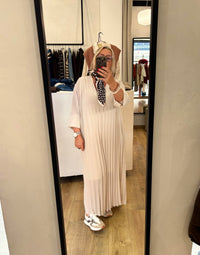 Robe plissé beige GT - Adrana