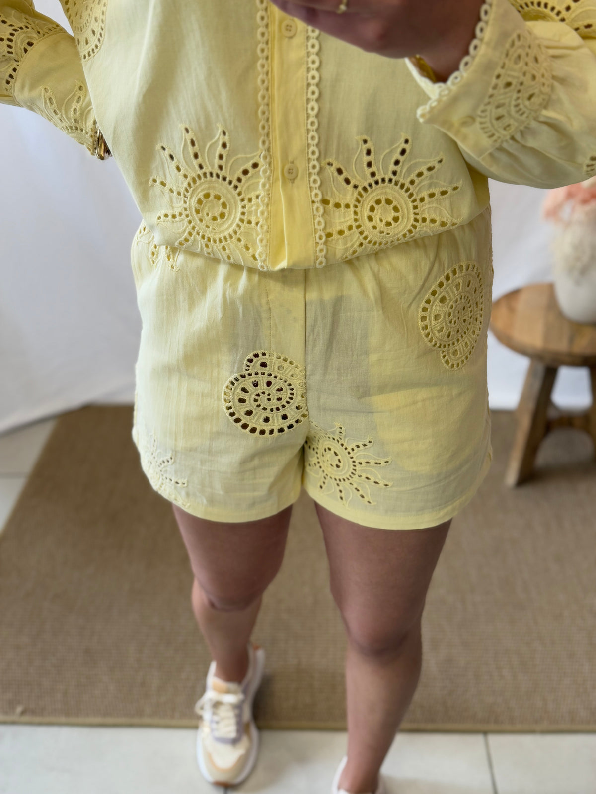 Short broderie jaune - Selia