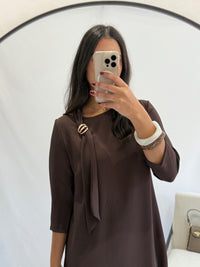 Robe courte marron - Eloane