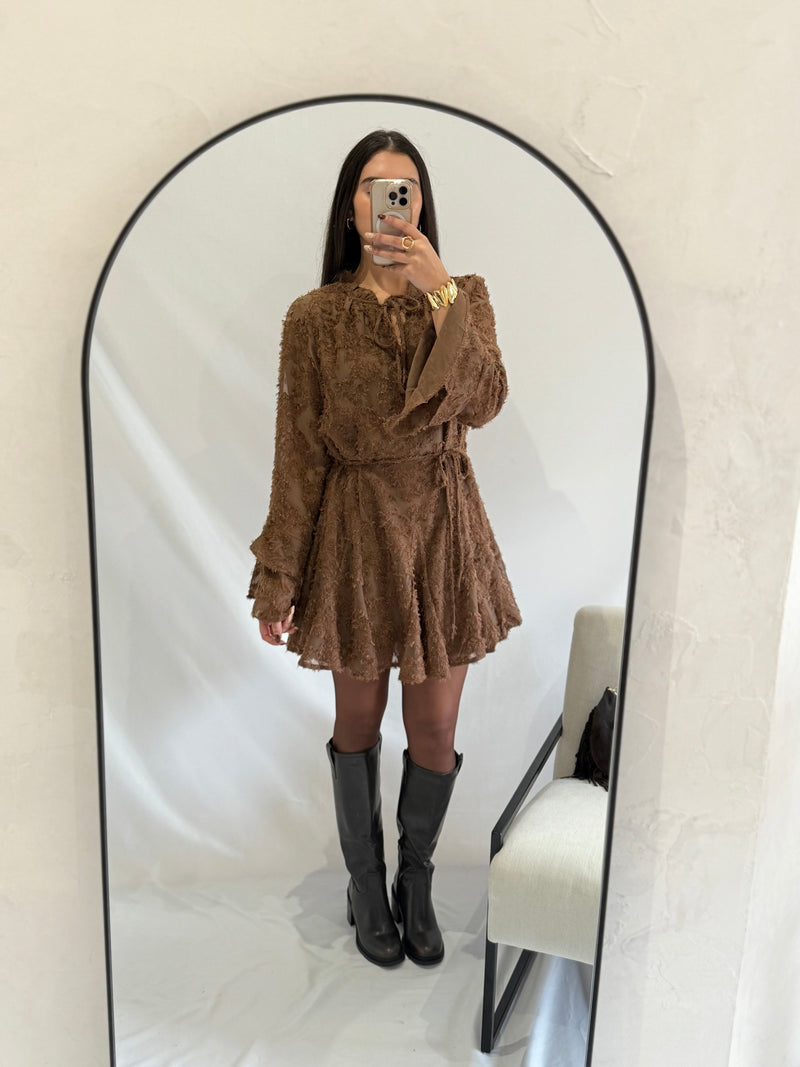 Robe plumetis choco - Camilia