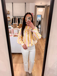 Blouse rayure jaune/rose - Ema