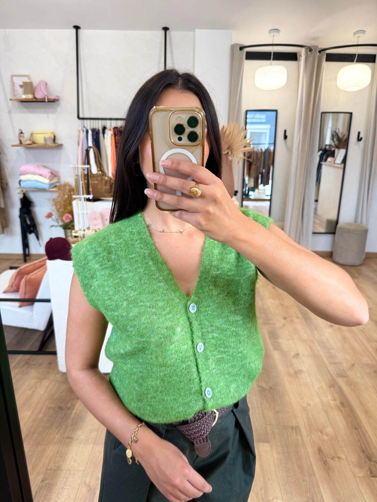 Gilet olive - Alma