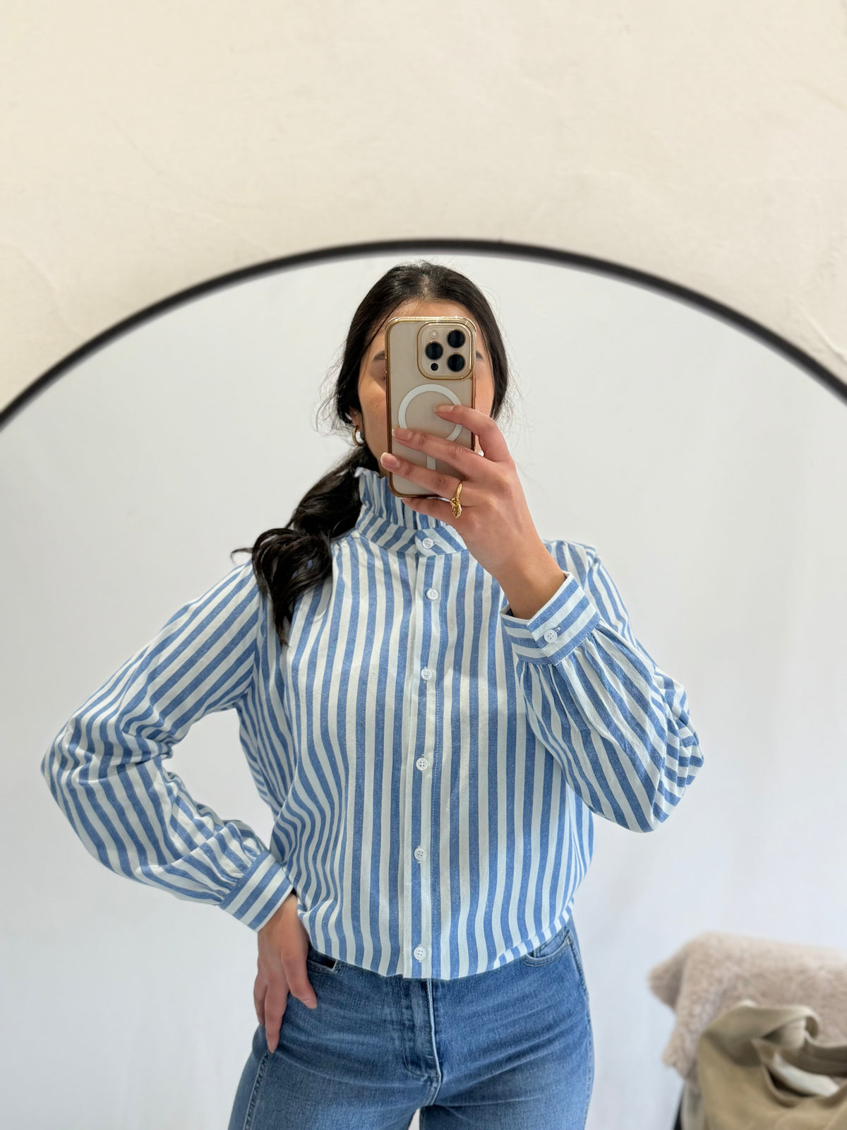 Chemise rayure bleu - Aby