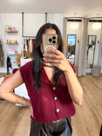 Gilet bordeaux - Alma