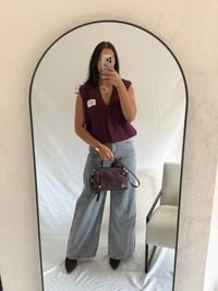 Gilet sans manches prune - Océane