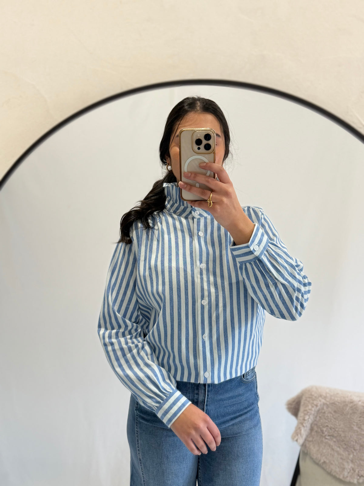 Chemise rayure bleu - Aby