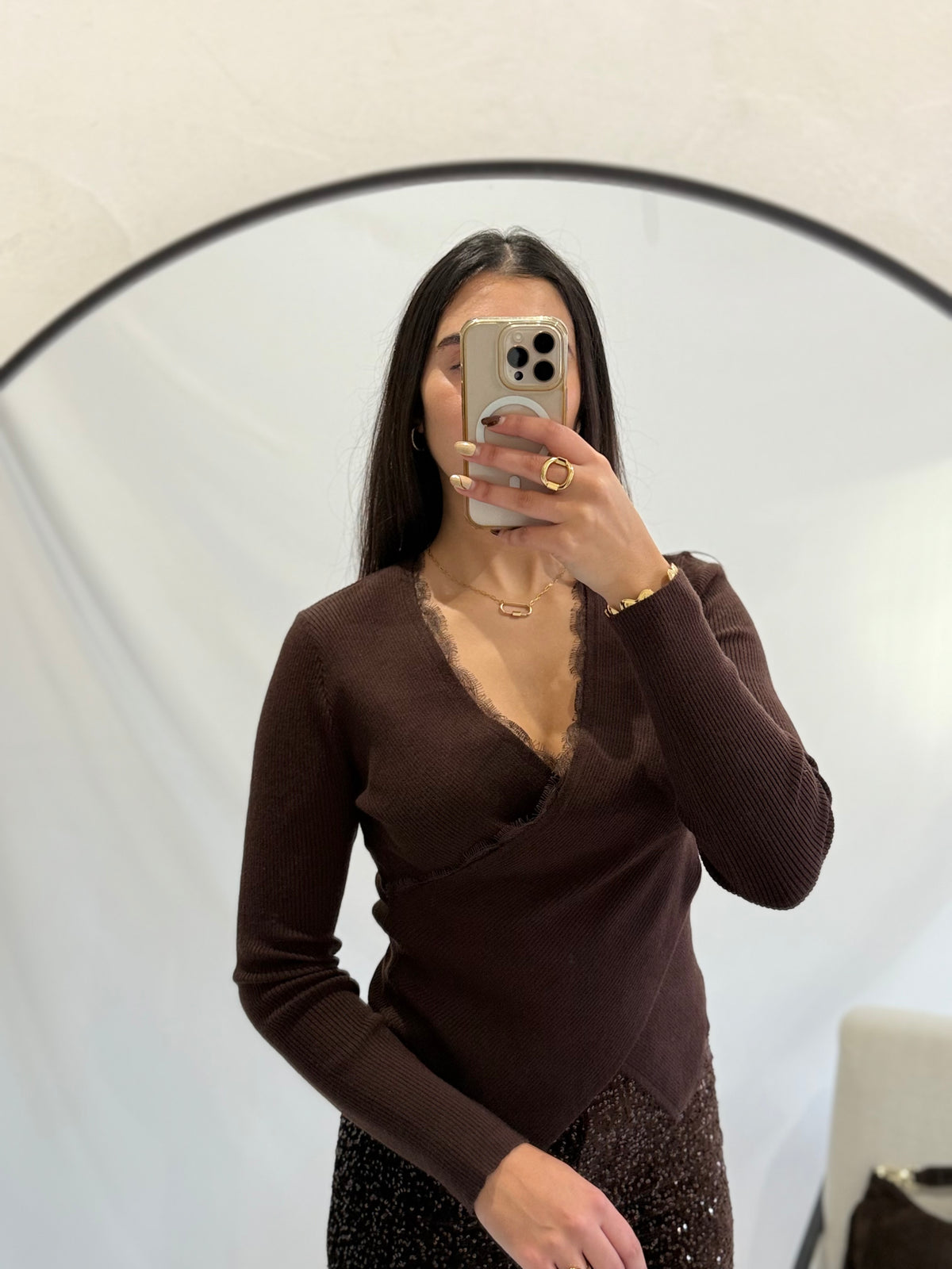 Haut choco dentelle - Oris