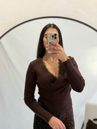 Haut choco dentelle - Oris