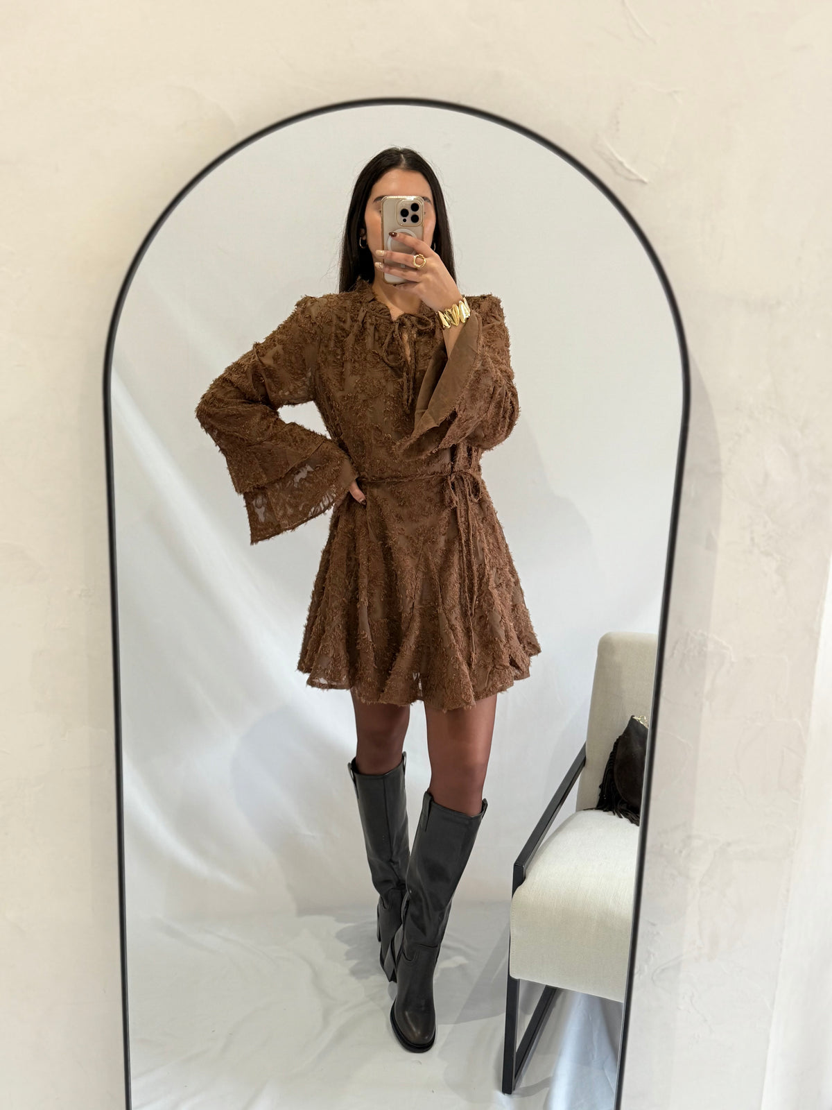 Robe plumetis choco - Camilia