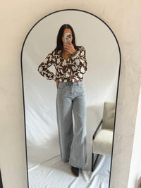 Blouse motifs chocolat - Elodie