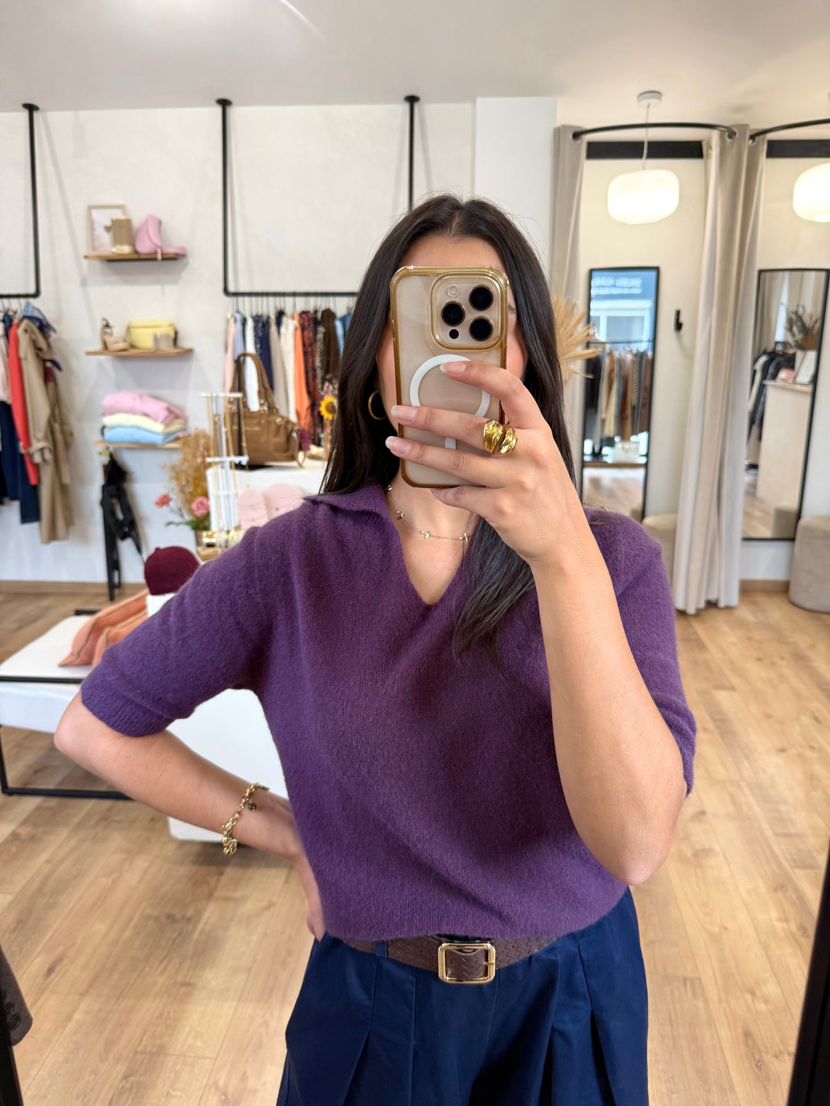 Pull alpaga prune - Emma