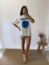 T shirt blanc mykonos - Rosy