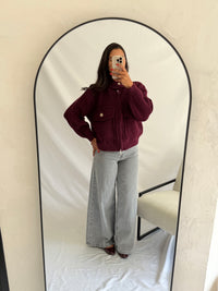Veste maille - Prune