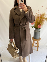 Manteau long coffee - Lio
