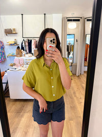 Blouse olive - Emilie