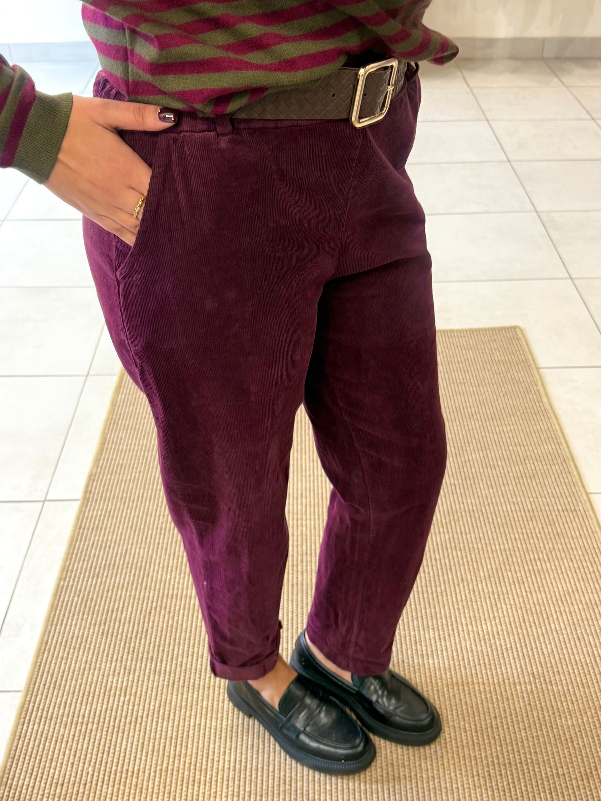 Pantalon velours bordeaux - Chloé