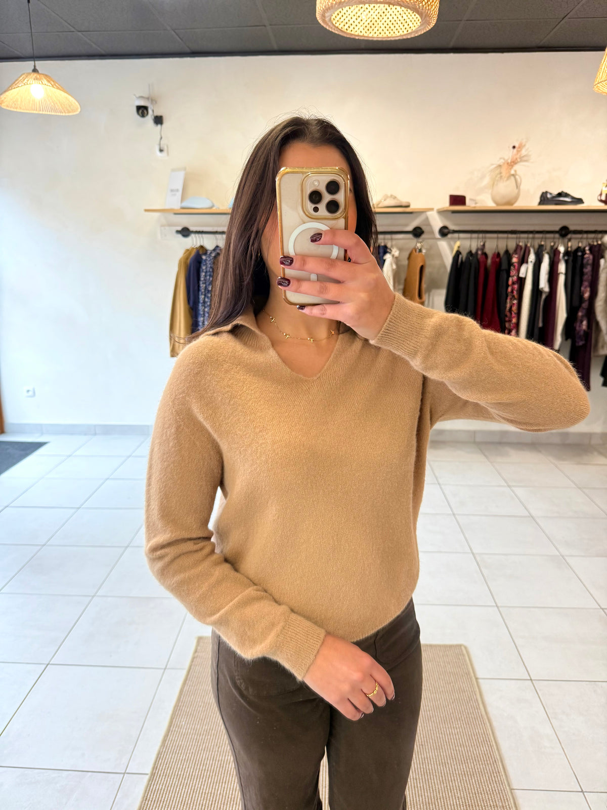 Pull Camel alpaga - Leon
