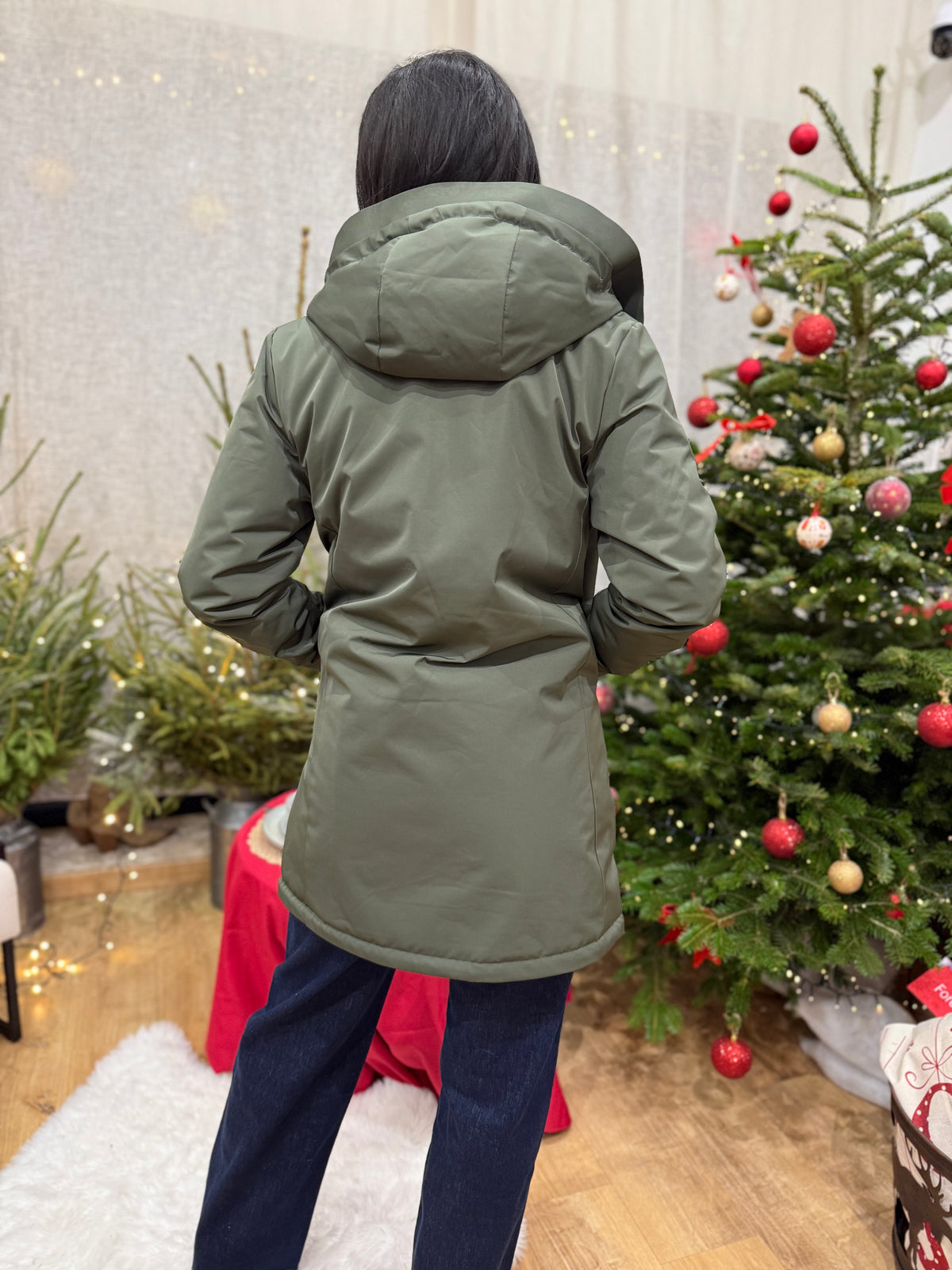 Parka fourré kaki - Astrid