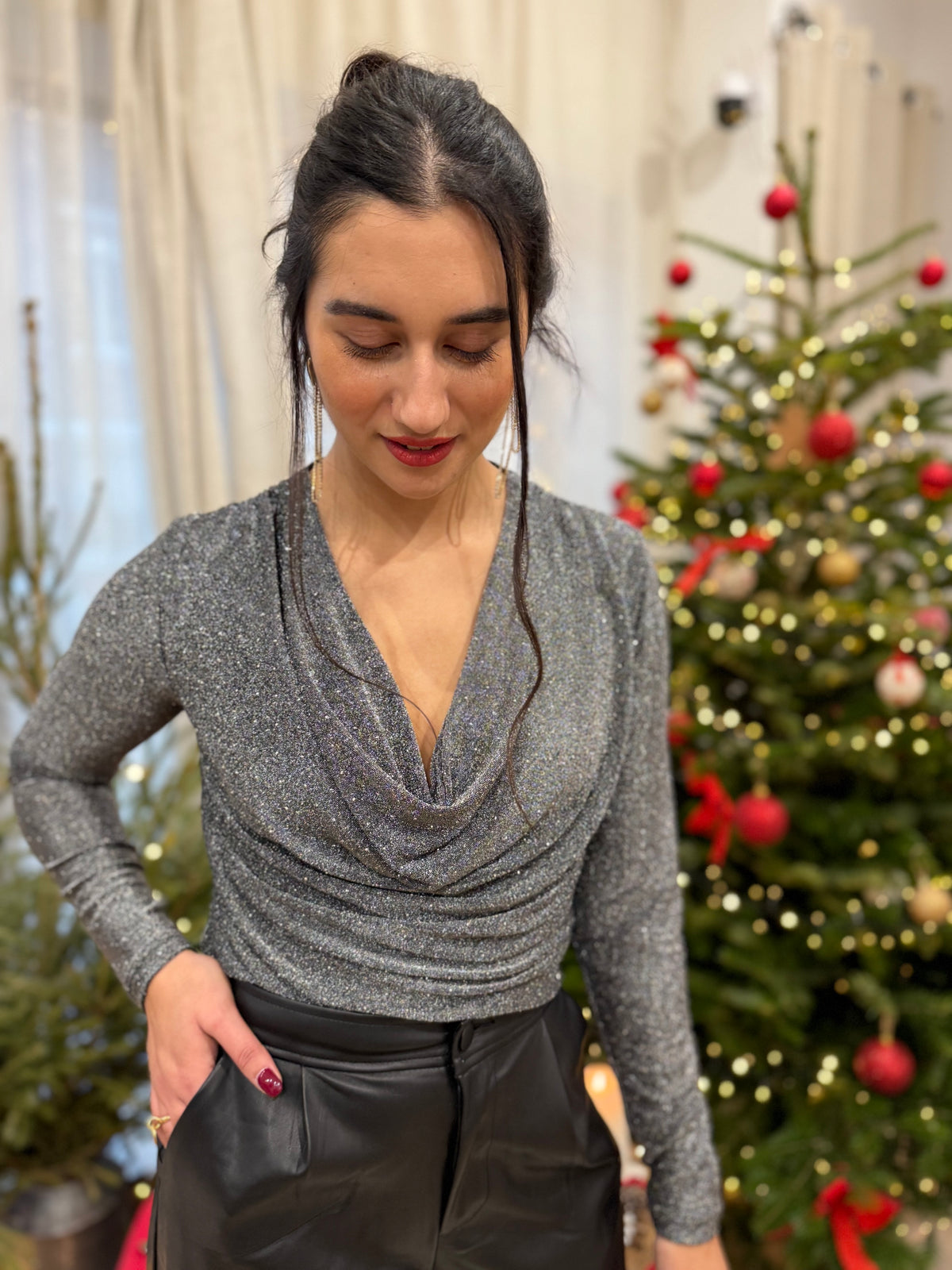 Haut noir brillant - Ashler