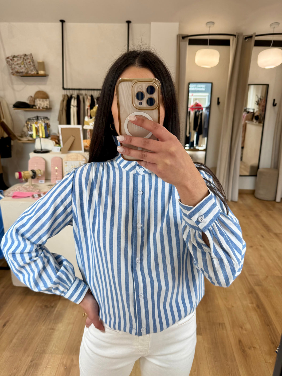 Blouse rayure bleu - Jade
