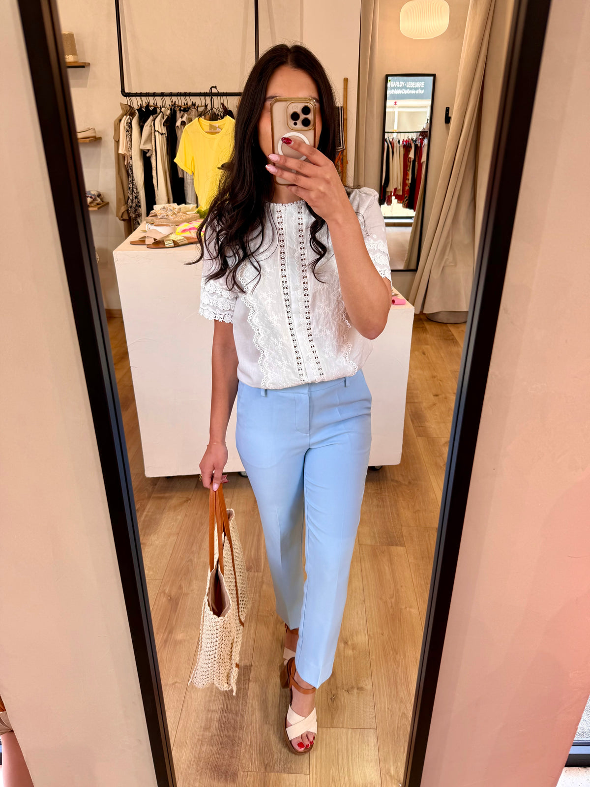 Blouse broderie blanc - Inaya